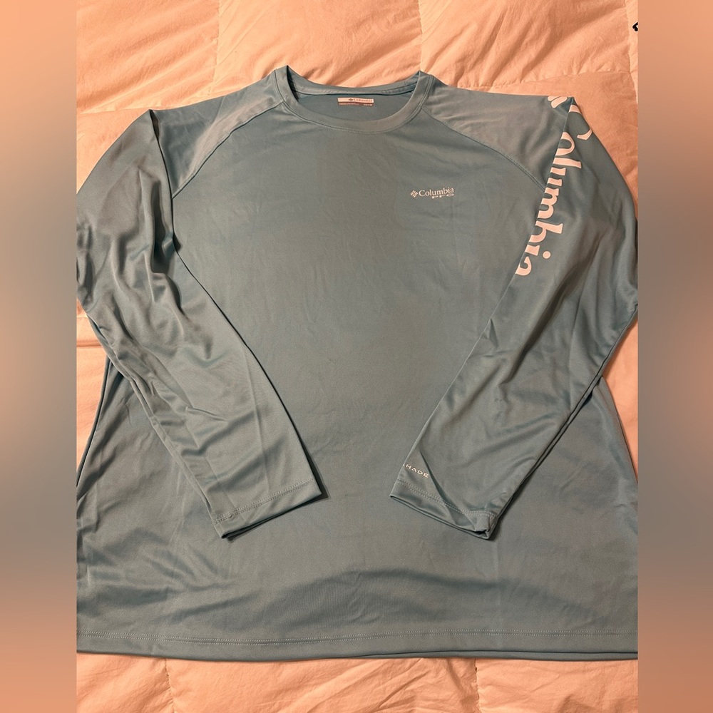 Columbia PFG Long Sleeve Tidal Tee II - NWT - Size 1X Teal Sportswear - Picture 4 of 12